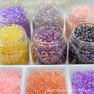 Transparent Magic Color Diamond Glittering Glass Beads Handmade Beaded Beads DIY Bracelet Earrings Necklace Accessories