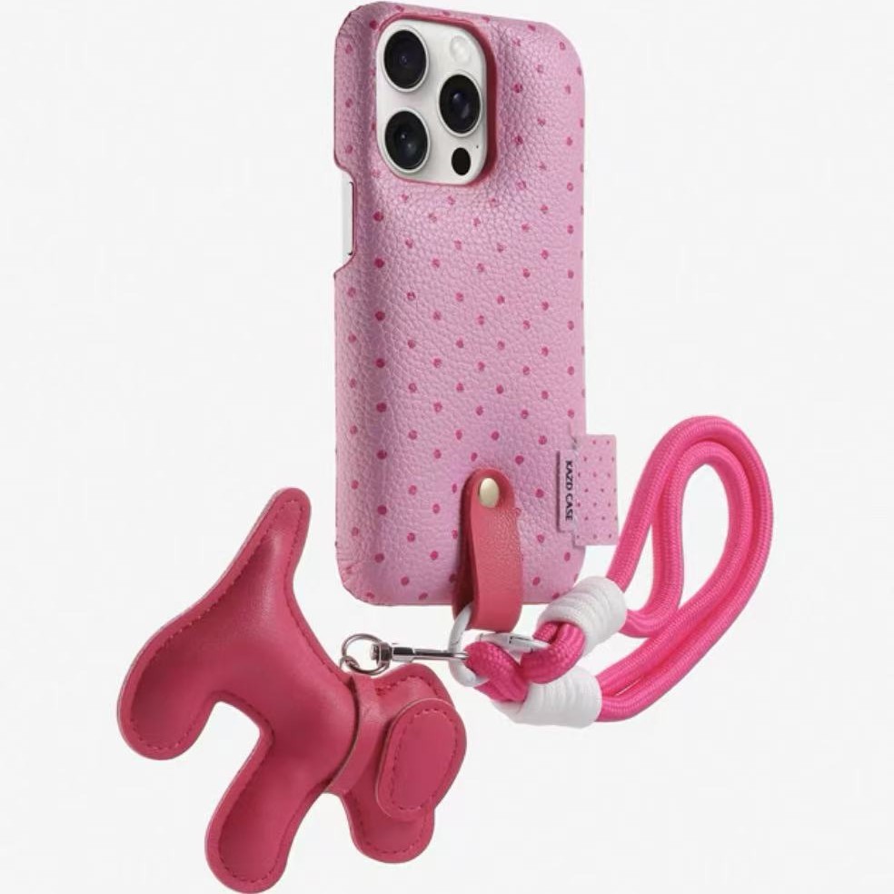 Ins viento color sólido bolsa de tambor lunares para iphone14/15 cordón para cachorros 13 Apple 16ProMax para hombres y mujeres 16