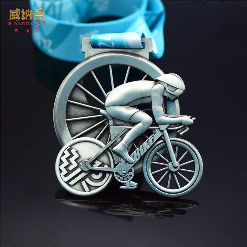 Marathon Metal Medal Manufacturer Bicycle Sports Competition Paint-Drip Enamel Modern Minimalist Business Gift