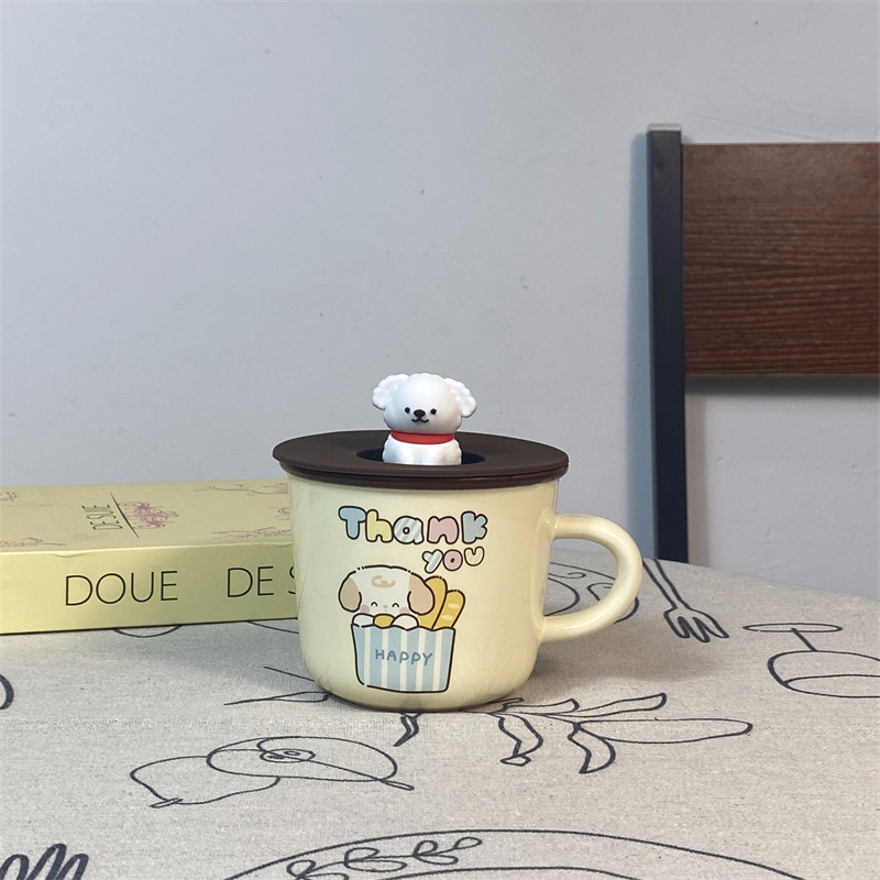 Regalos de cumpleaños para cachorros tazas de desayuno de alto valor facial tazas de marca encantadoras tazas de agua creativas tazas de cerámica caja de regalo regalo