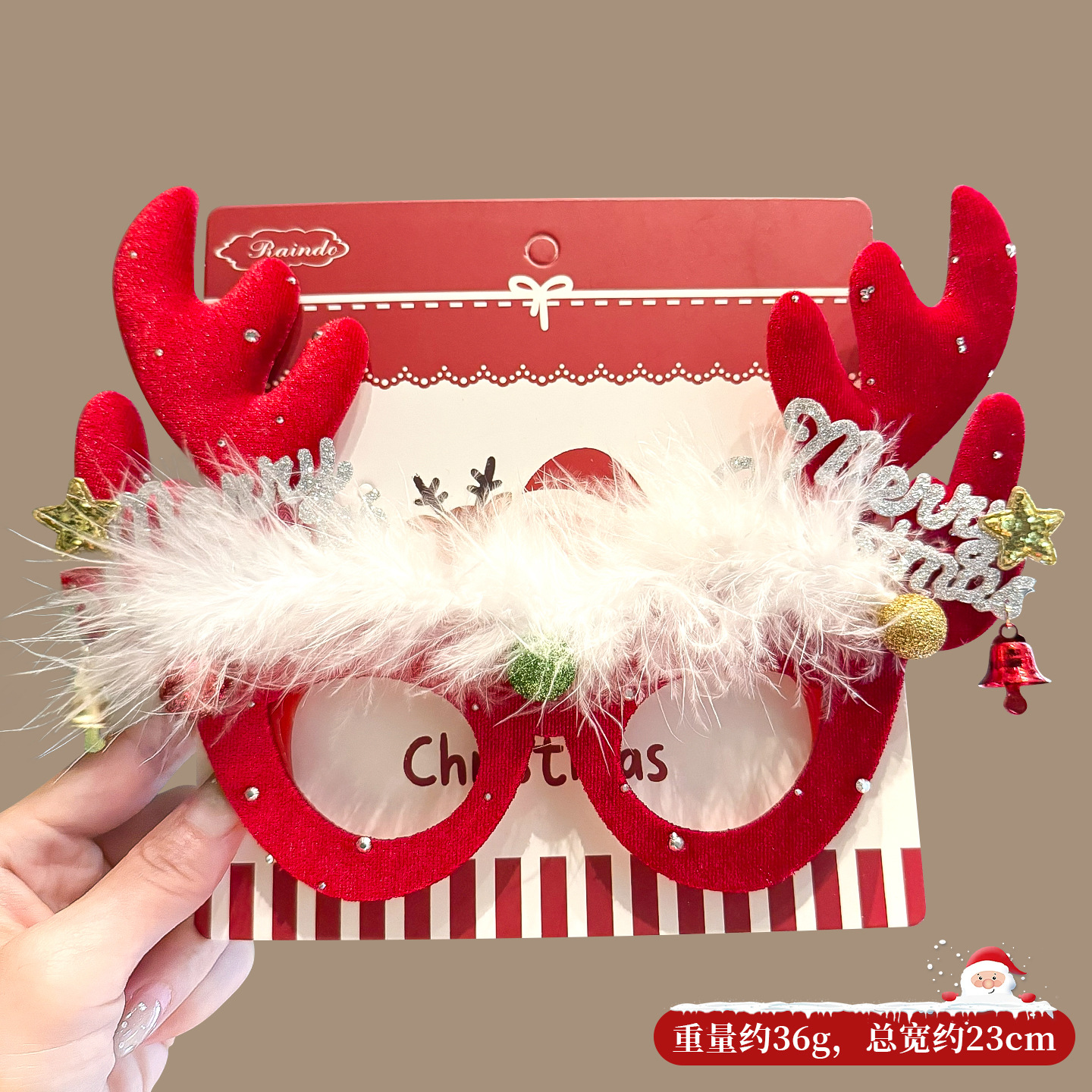 Decoraciones de marcos de gafas de Navidad para niños lindos y extraños regalos 2026 nuevos tocadillos de Santa Claus otoño invierno mujeres image 7
