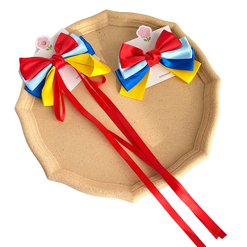 20g Weight Hair Clip Hair Accessories Type 1 Piece Quantity Holiday, Daily Occasion Bow Knot Pattern Girl'S Gender Sweet Style Girl'S Sweet Bow Knot Cloth Hair Clip 1