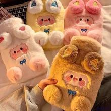 毛绒可爱热水袋注水加厚防爆小号女生经期暖肚子暖手宝灌水暖水袋