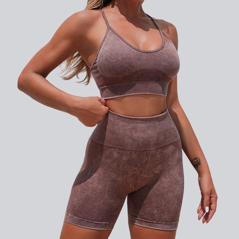 Nuevos pantalones cortos transfronterizos con umbilical abierto, yoga, elevación de cadera, cintura alta, Amazon, ropa de mujer apretada europea y americana, mangas cortas