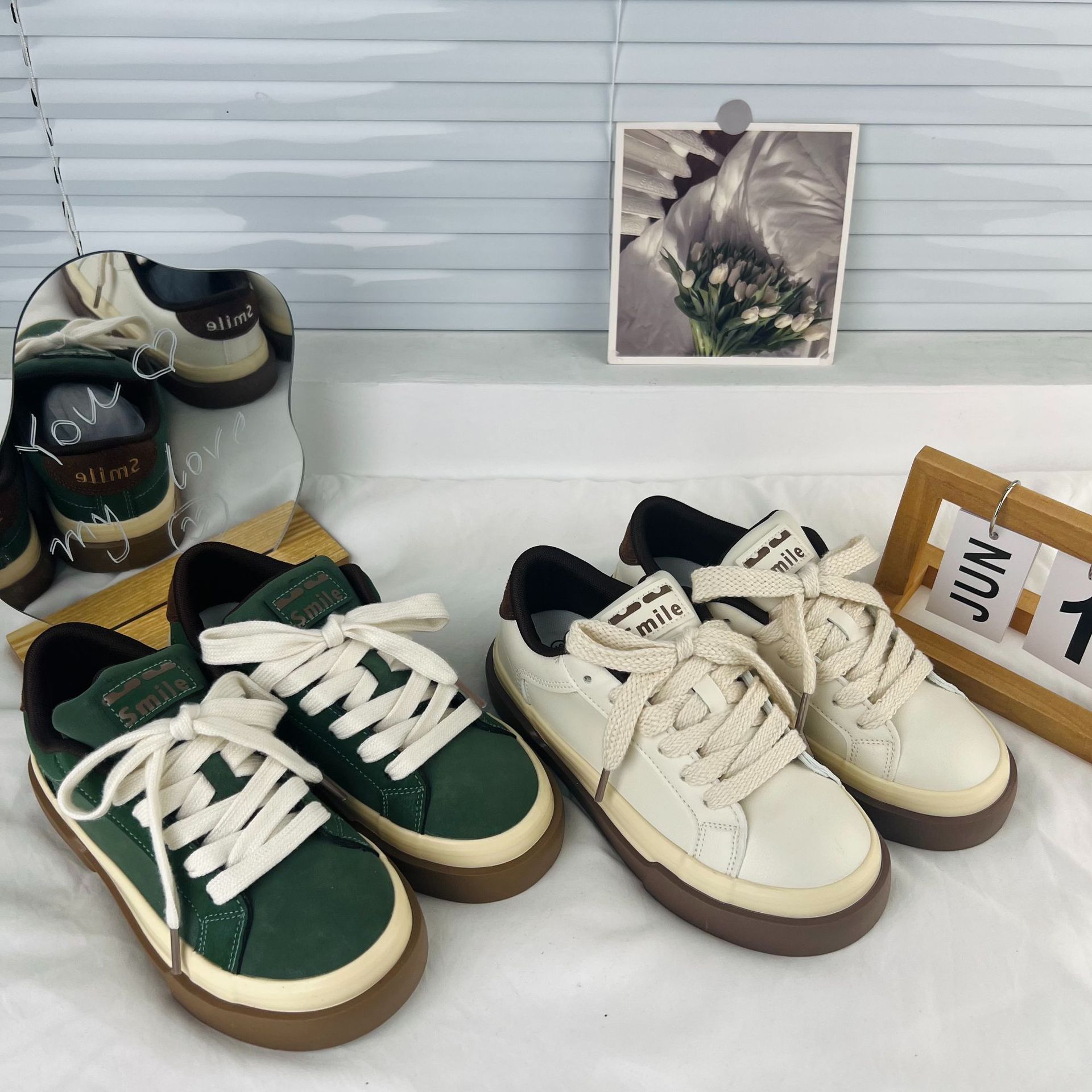 Original .. | Lin Ayi color matching nicho zapatos mujeres ins versátil pareja casual retro zapatillas de lona moda