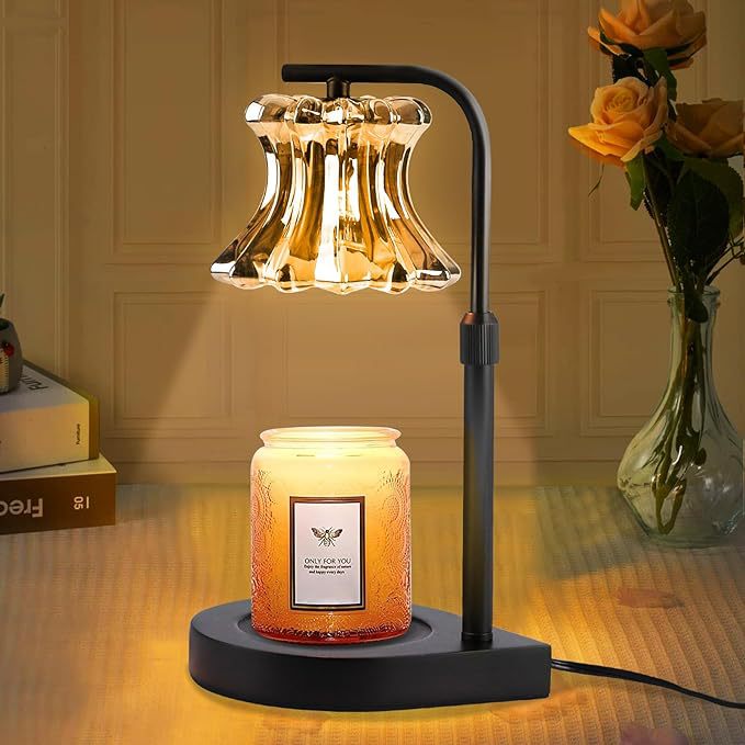 New Aroma Lamp Soy Wax Candle Fragrance Diffuser Burning Candle Bedside Warmer Glass Cover Adjustable and Timed