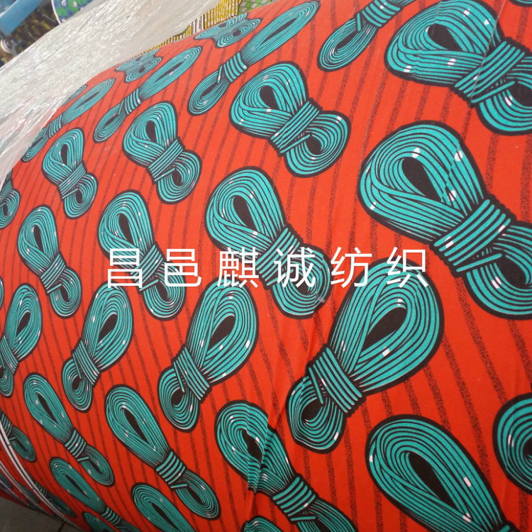 非洲梭织全涤95克蜡印布 WAX  JAVA总统选举头像印花布 来样制做