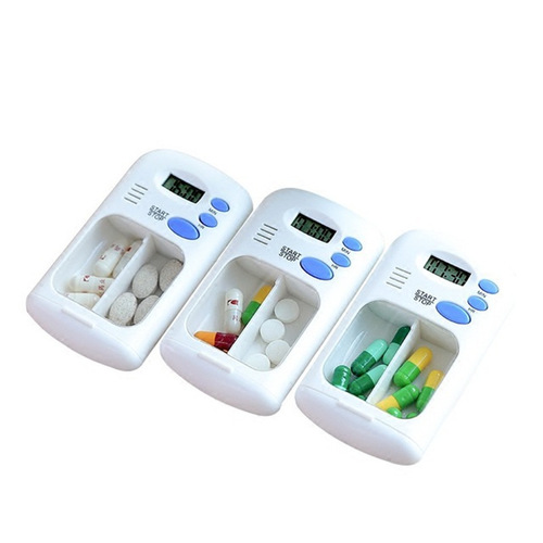 Creative Mini Intelligent Medication Reminder Electronic Intelligent Pill Box Timed Pill Box Portable Medicine Dispensing Storage Box