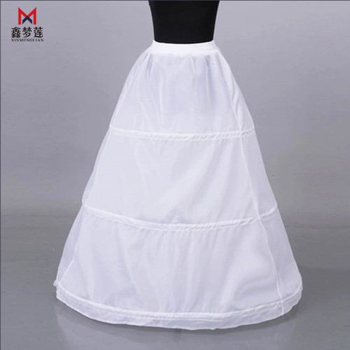 Foreign trade bride floor-length wedding dress bustle wedding dress petticoat 3 circles yarnless hard mesh tutu lining cloth elastic waist bustle