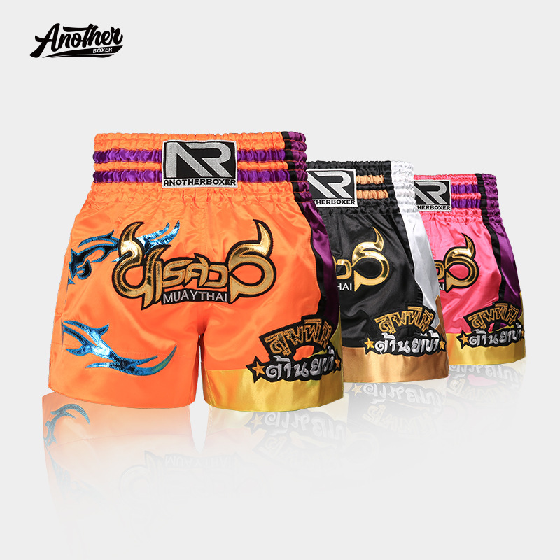 Anotherboxer Colorful Muay Thai Shorts Mixed Martial Arts Competition Shorts Muay Thai
