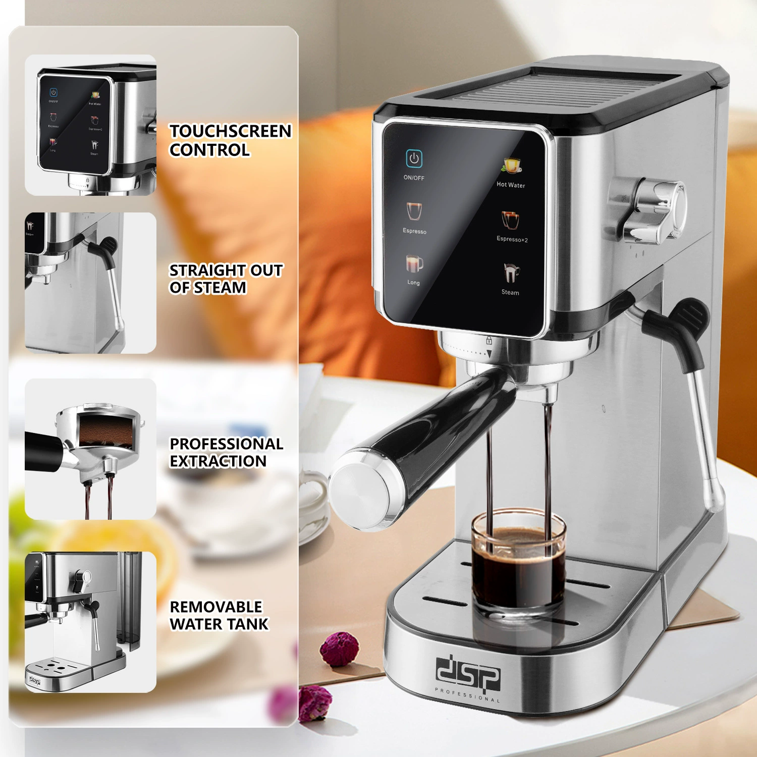 DSP/ Coffee machine, automatic conceptual coffee extract