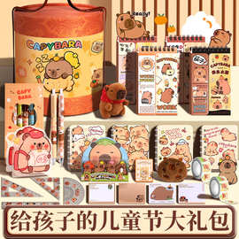 卡皮巴拉抱抱桶礼物学校用品学生奖励生日礼物礼物全班小学生盲盒