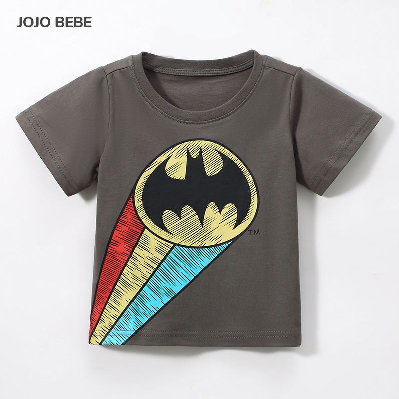 JOJO BEBE marca europea y americana ropa para niños verano nuevos niños camiseta algodón de dibujos animados cuello redondo manga corta Camiseta para niños