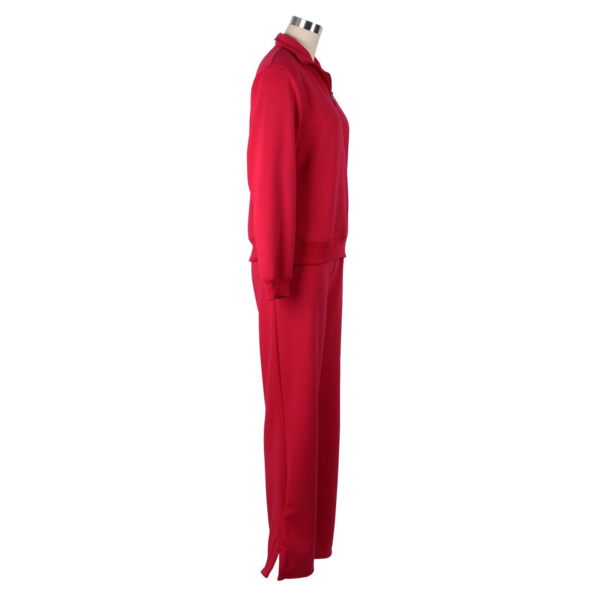Women Clothing Sweater Two Piece Suit Velvet Thickened Sportswear Loose Winter