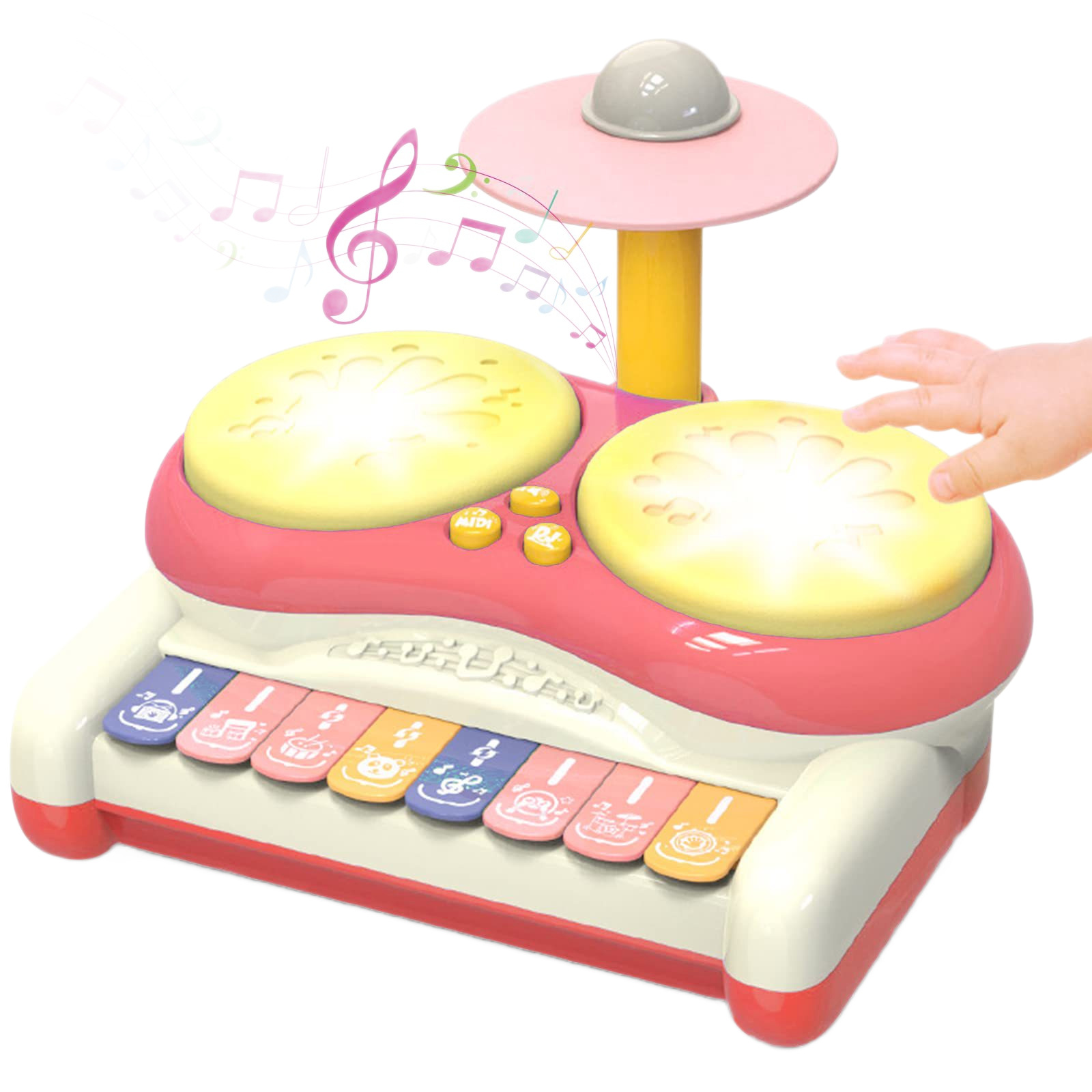 Nuevos productos transfronterizos funciones de batería instrumentos de música europea y americana tambor de jazz bebés 1 - 2 años de edad puzzle juguetes de música infantil