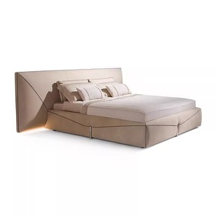 Visionnaire Italian Light Luxury Design Envelope Bed Modern Minimalist Bedroom Double Bed Hotel Villa Big Bed