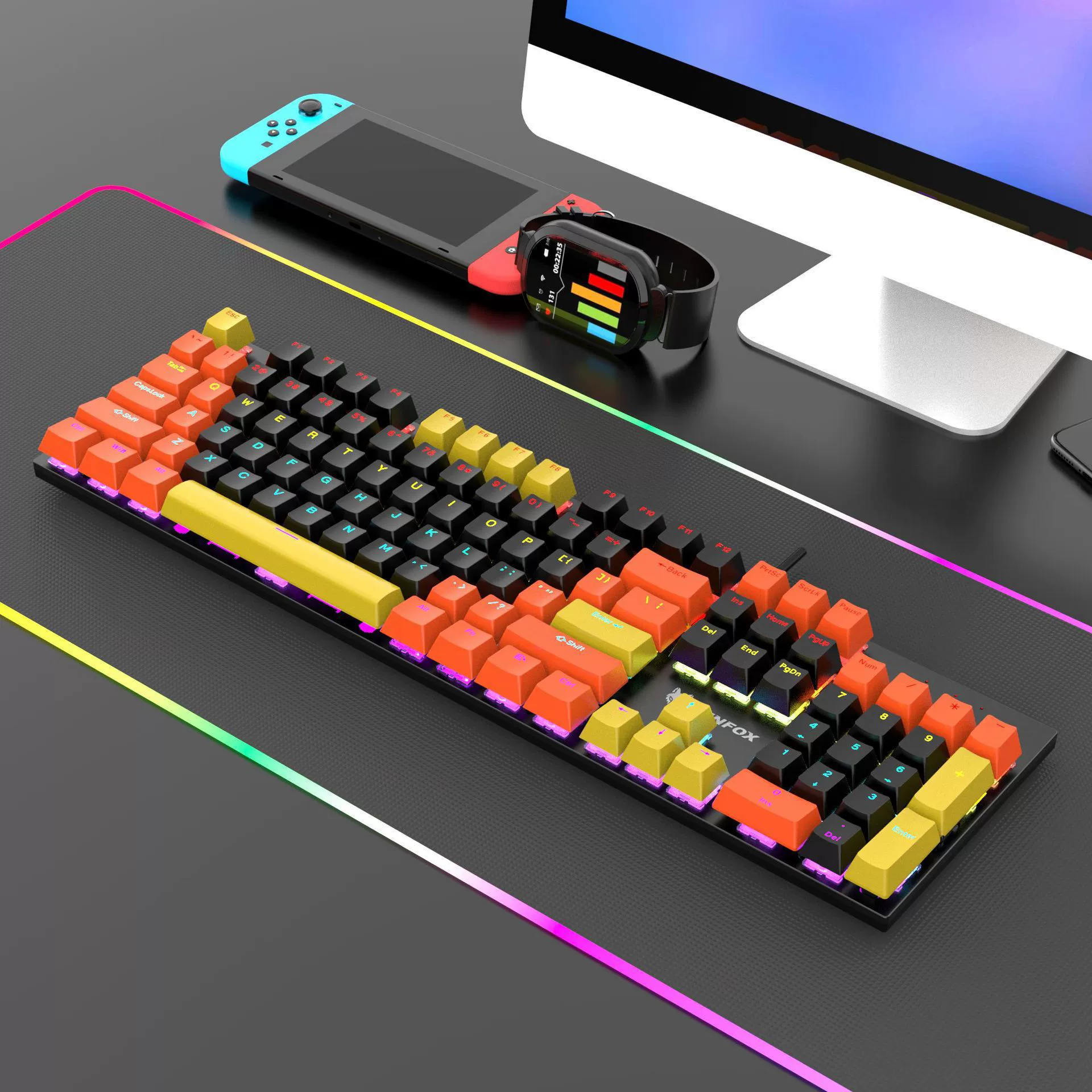 (Cross-border trading), mechanical keyboard, laptop, punk style, Amazon