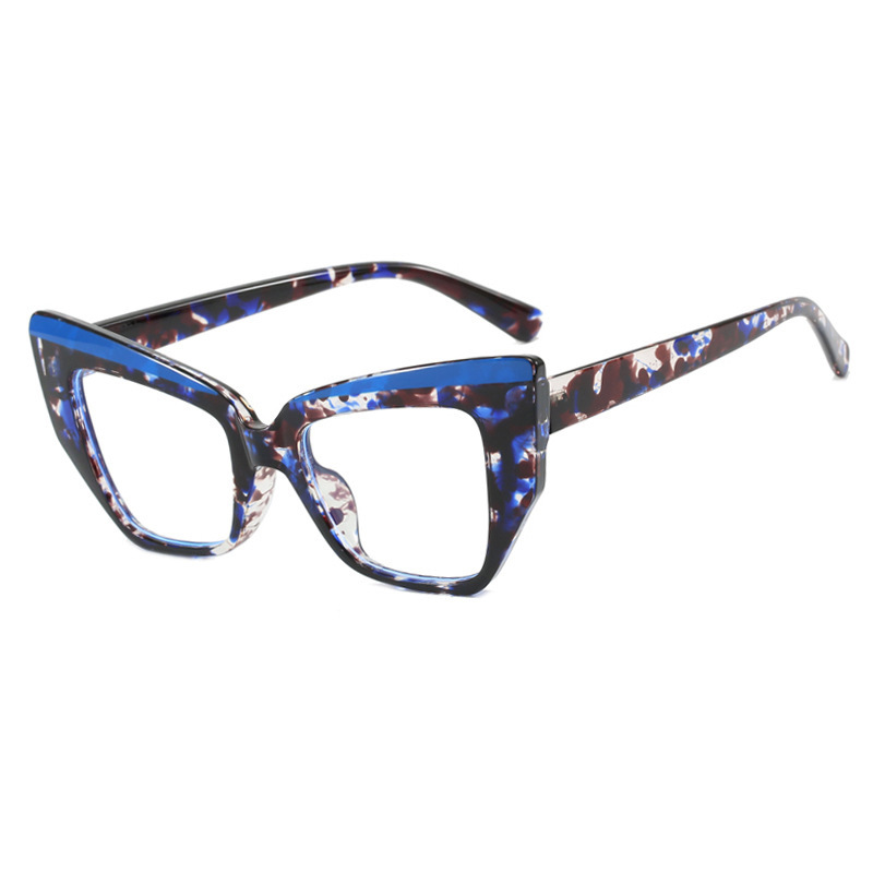 Nuevas gafas anti-luz azul de moda de ojo de gato de color en contraste TR
