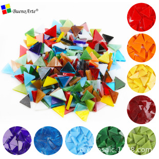 200g Bagged Triangular Mica Church Glass Special-Shaped Mosaic DIY Handmade Turkish Lamp Inlay