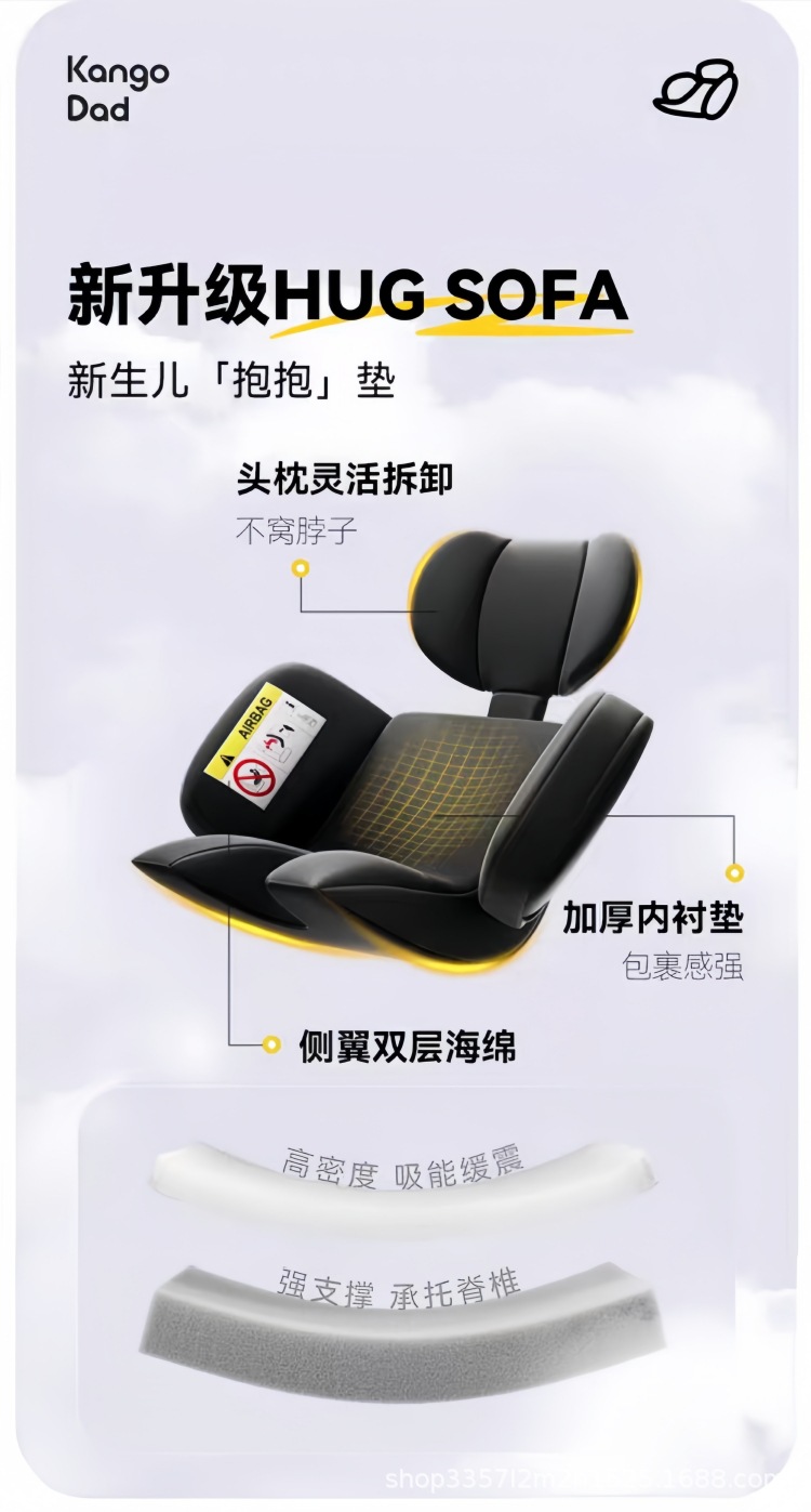 Kangaroo Dad Xingtu 3 Child Safety Seat Baby Car Car Safety Chair Baby Swivel 0-12 Years Old