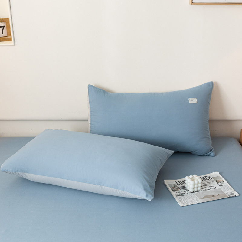 Un par de cubierta de almohada de algodón sin aire impreso 48 * 74cm cubierta de almohada de algodón casera de una sola persona cubierta de almohada interior
