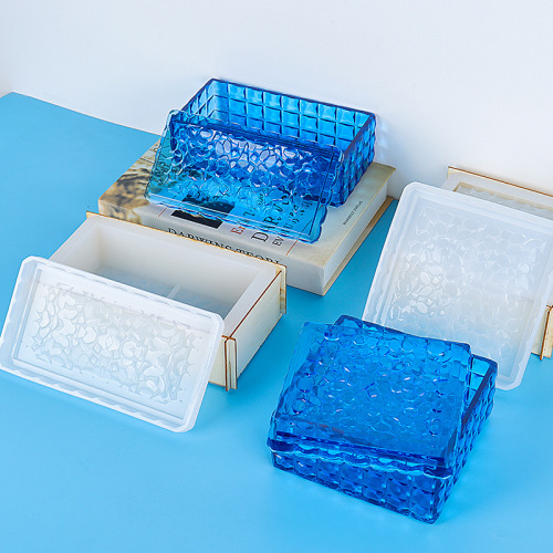 Fat Yaya DIY Epoxy Mold: Rectangular, Square, High-Gloss Diamond Nesting Storage Box Silicone Mold