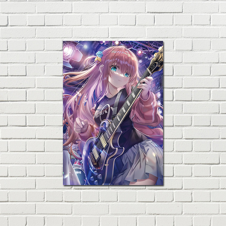 Lonely Rock Poster High-Quality Copperplate Paper Set of 8 Sheets Anime Peripheral Dormitory Wall Decal Decorative Painting Background Wall