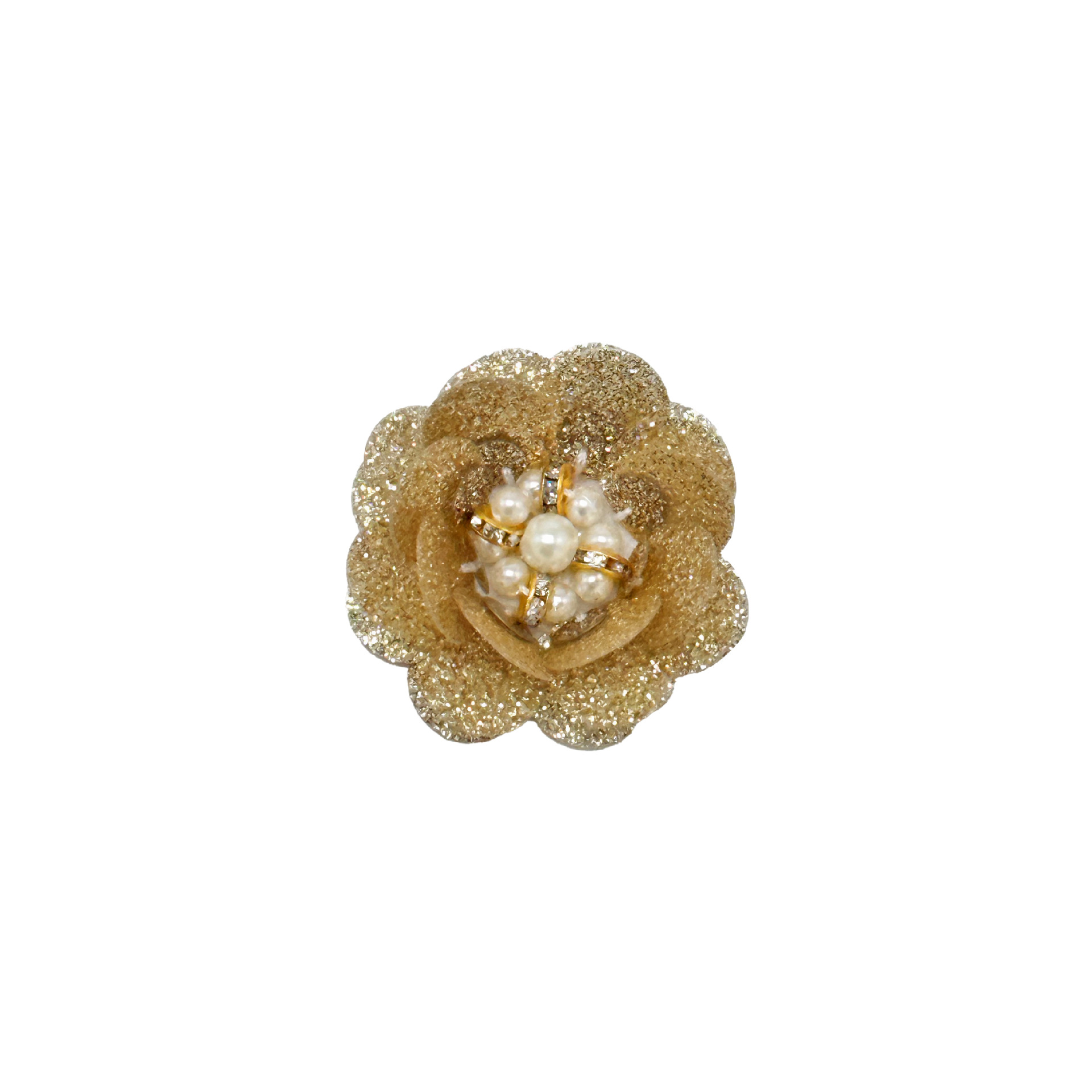 45mm oro polvo brillante flores de perlas de color fantasma flores de perlas transparentes exquisitas hermosas zapatos sombreros material de decoración de bolsas