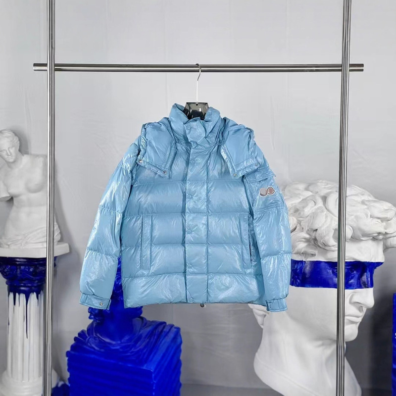 Cross-Border High Version Mongolian 70Th Anniversary Limited Edition Short down Jacket m Glossy Maya Double Label Warm Jacket for Men and Women