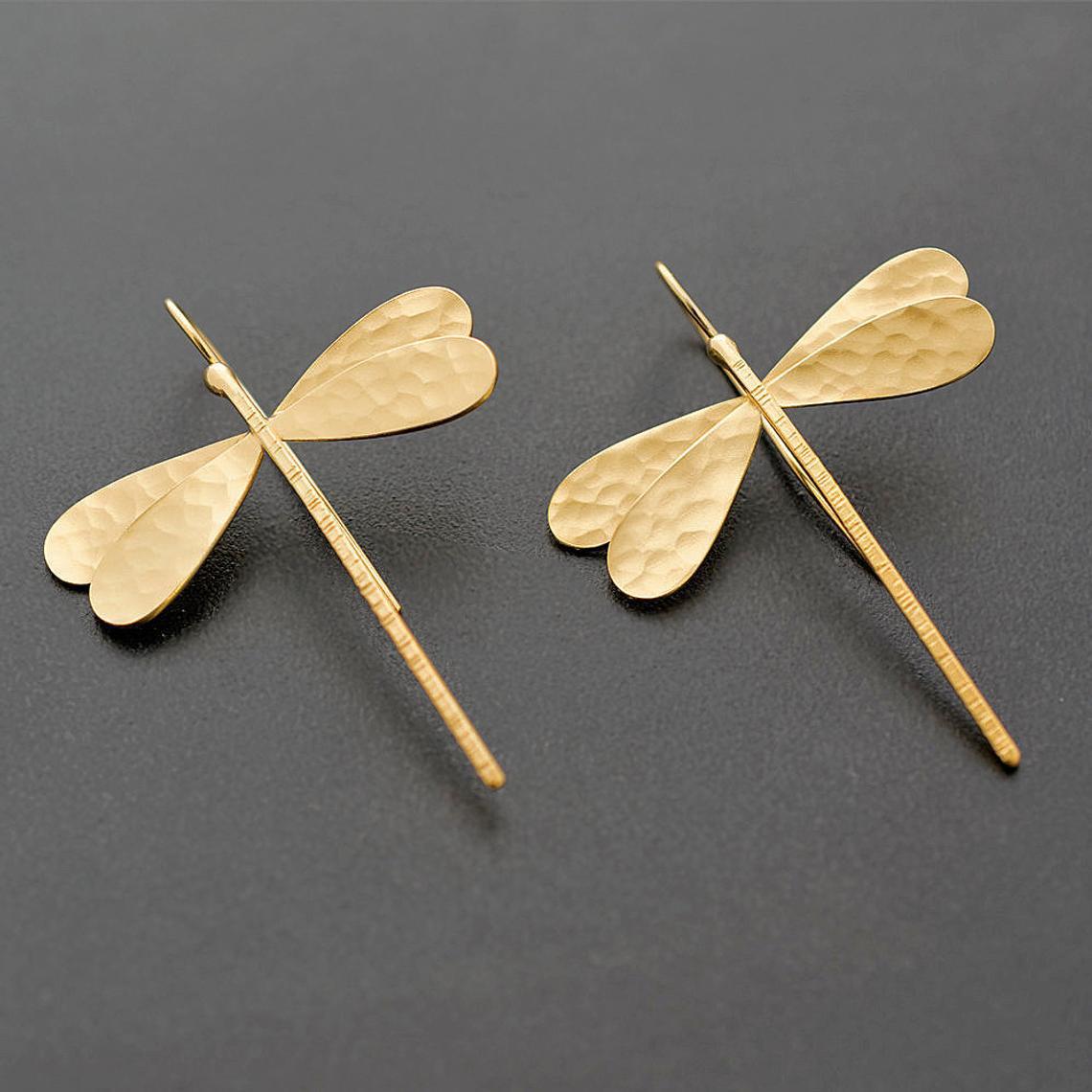 Women'S Gender Plating Design Fashion Style 1 Pair Fashion Dragonfly Alloy Plating Women's Drop Earrings