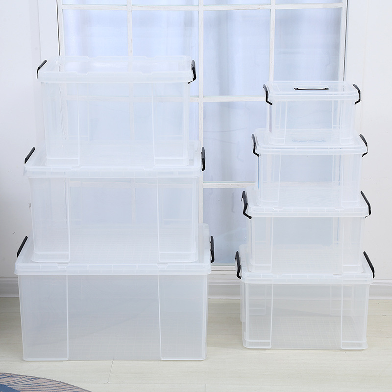 Factory Transparent Plastic Finishing Storage Box Thickened Snack Storage Box Clothes Finishing Box Toy Storage Box