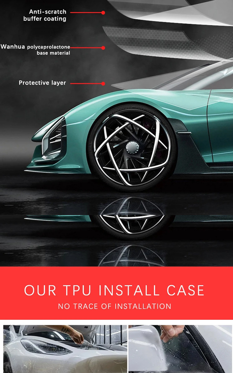 Cross-Border Filmppf Car Transparent Paint Protection Film Matte Glossy Black Film Full Car Film Tpu Invisible Car Cover