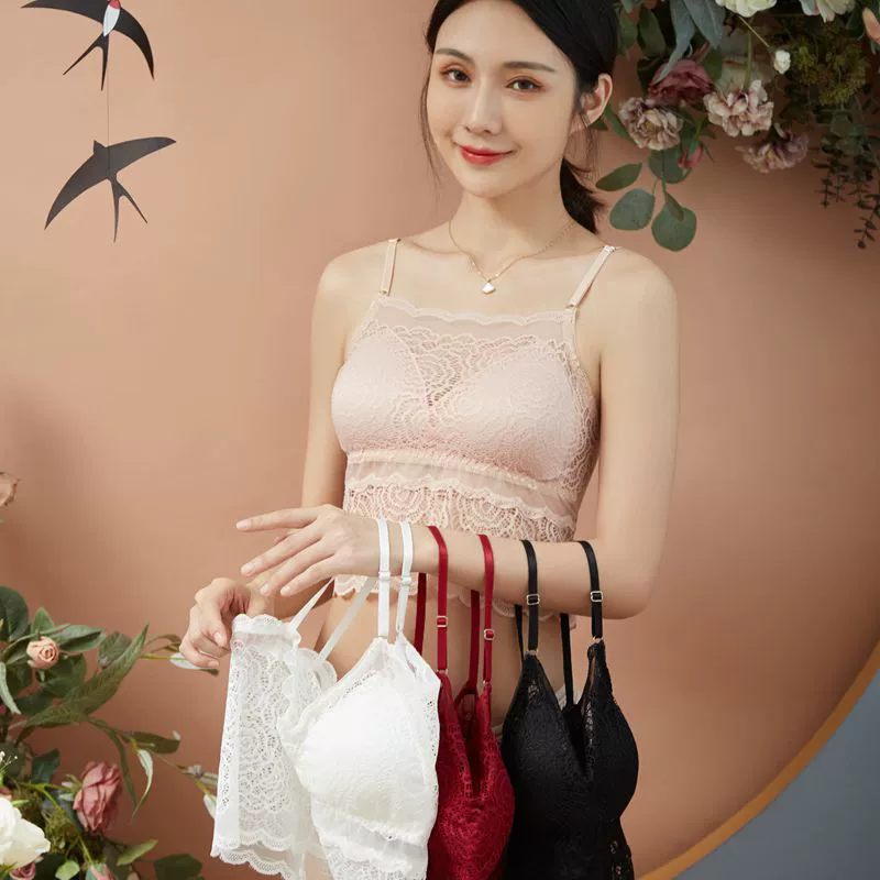 Long sexy base set, underwear, adjustable straps, wireless bra, vest