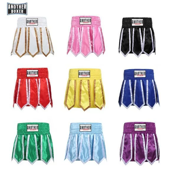 Lotus Fighting Shorts with Streamers, Suitable for Sanda, Muay Thai, Boxing Training and Competition, Customizable with Print