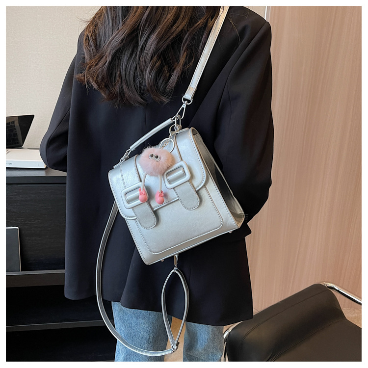 2024 New Women's Backpack Student Handbag Popular Color Contrast Splicing Large Capacity Commuting Outgoing Small Backpack_voghion.com