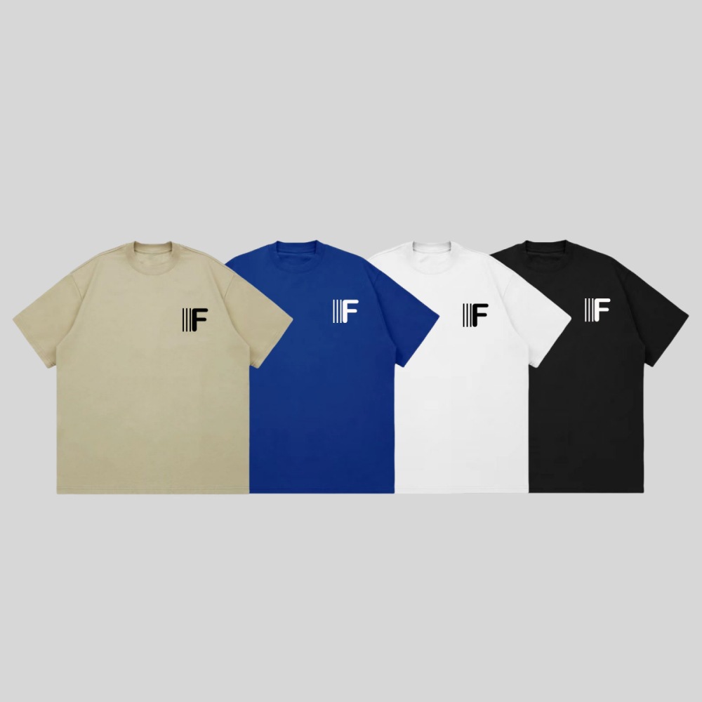 Summer retro design T-shirt with a round collar