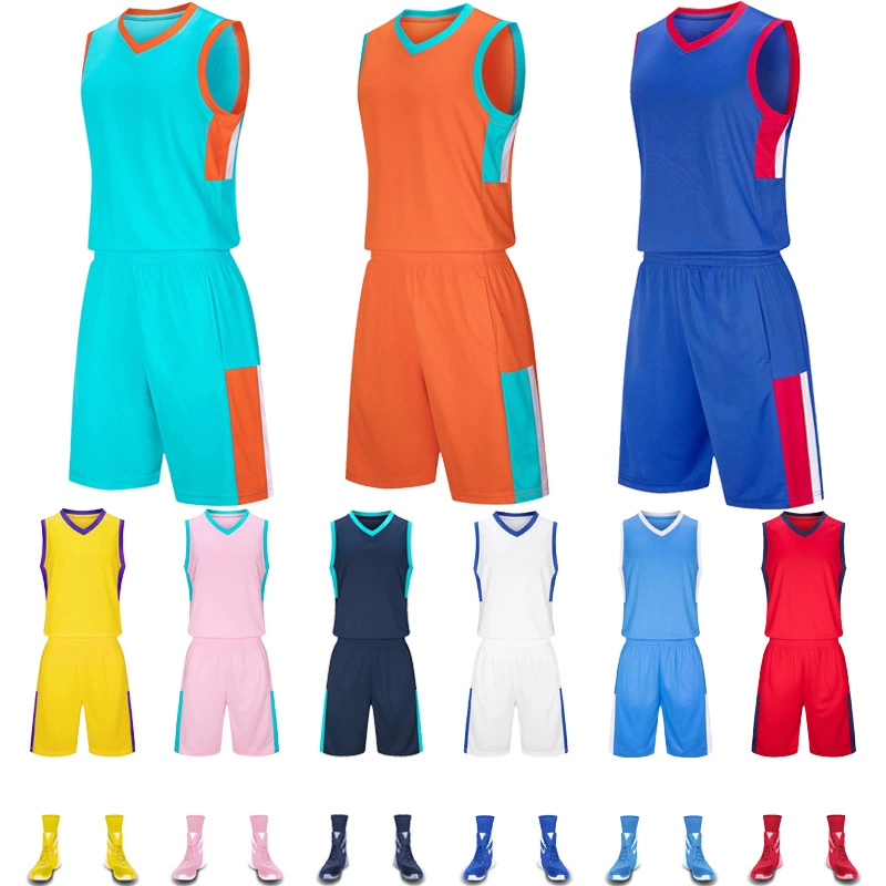 Новый баскетбольная форма костюм для взрослых детей тренировочный жилет дышащий трикотаж командная форма групповая покупка DIY печать