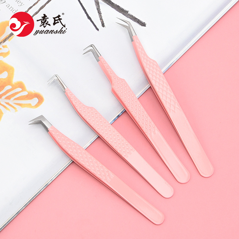 Wholesale grafting eyelash tweezers silver pink high precision flowering tweezers pink goldfish pattern eyelash stainless steel tweezers Wholesale grafting eyelash tweezers silver pink high precision flowering tweezers pink goldfish pattern eyelash stainless steel tweezers