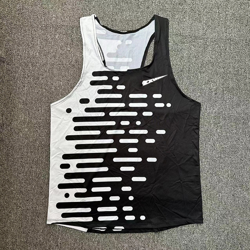 Men's track and field marathon running vest, quick-drying, breathable, ultra-light mesh training clothing for athletes Men's track and field marathon running vest, quick-drying, breathable, ultra-light mesh training clothing for athletes