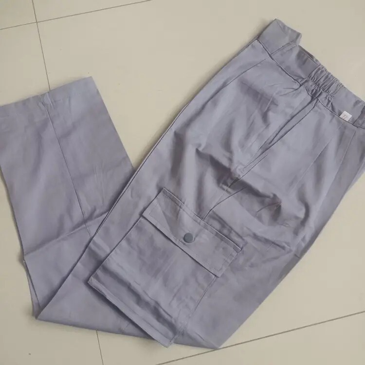 纯棉加厚春秋电焊裤蓝色工作服工裤船厂防烫耐磨劳保服裤|undefined