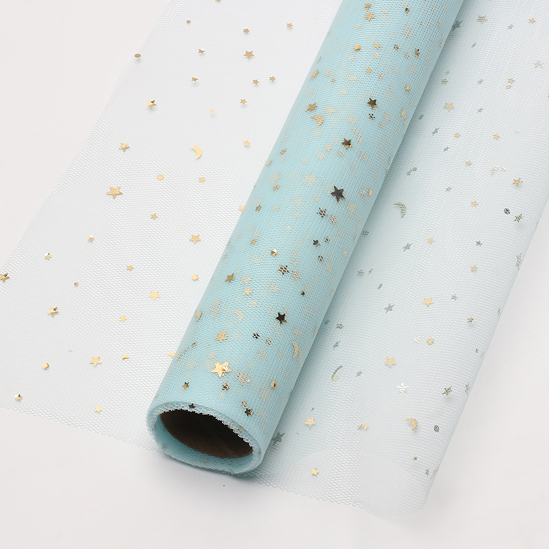 Lentejuelas doradas estrella Luna hilo flor bolsa flor hilo flor tienda floral material durable no fácil de romper decoración de la estrella al por mayor