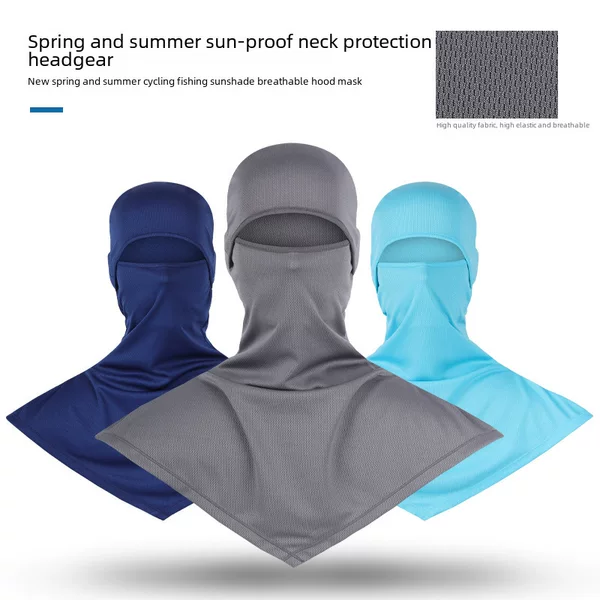 Ruidong sunscreen fishing headgear men and women outdoor full face sweat absorbent breathable quick-drying neck shawl riding mask wholesale