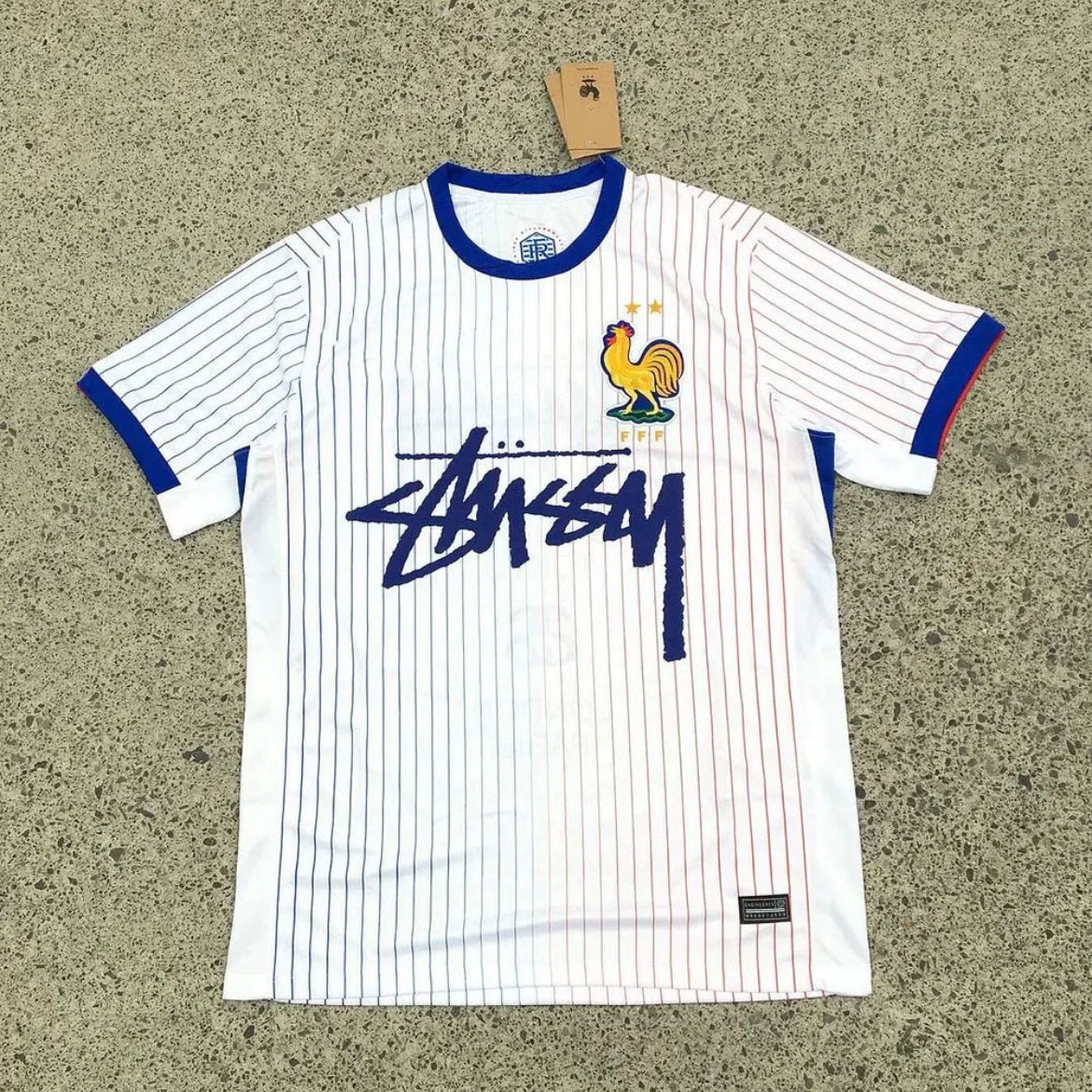 Футболка Stussy Stussy с подписью, Аргентина, Интер, Бразилия, Италия, Фламенго, короткие рукава