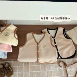 YM2929 冬季新款婴儿A类加绒马甲背心