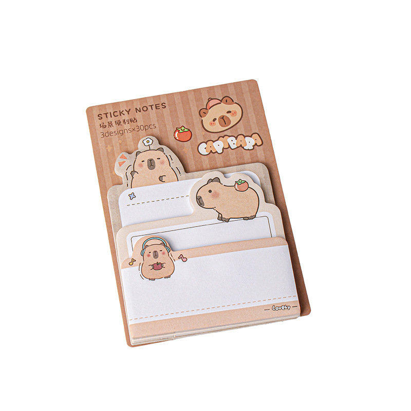 MOKA Magical Card Capibara serie de notas pastillas ins viento de alto valor facial papel de notas de estilo pegatinas de cuentas de mano de estudiantes