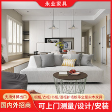 外贸出口实木餐边柜靠墙一体储物柜家用水柜新款客厅餐柜厨柜