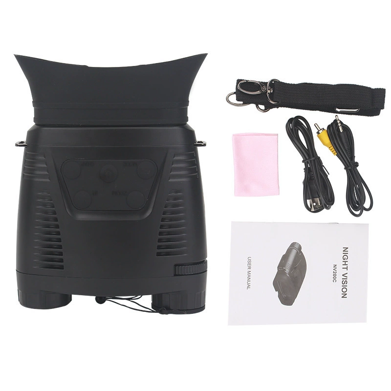 NV200C Бинокль инфракрасный полностью черный ночного видения 300 м камера ночного видения Видео Цифровой телескоп ночного видения