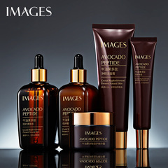 Avocado Peptide Boosting Care Set with Hydrating Small Brown Bottle Skincare Products for Brightening Skin Tone