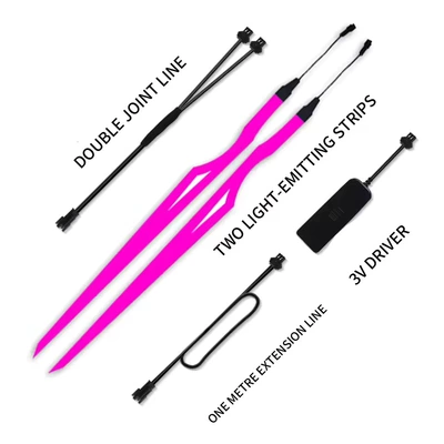 Waterproof Luminous Helmet Modified: Cold light sheet - pink