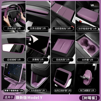 Motorcycle Handle Cover – for Tesla's New Model - renewed-version-of-model-y-raspberry-purple-suit
